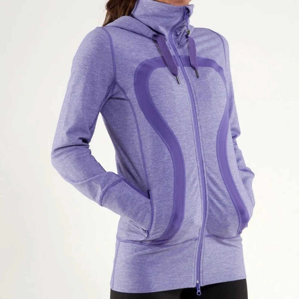 lululemon athletica Women's Stride Two-Tone Purple Utility Jacket Size 6 - Picture 2 of 9